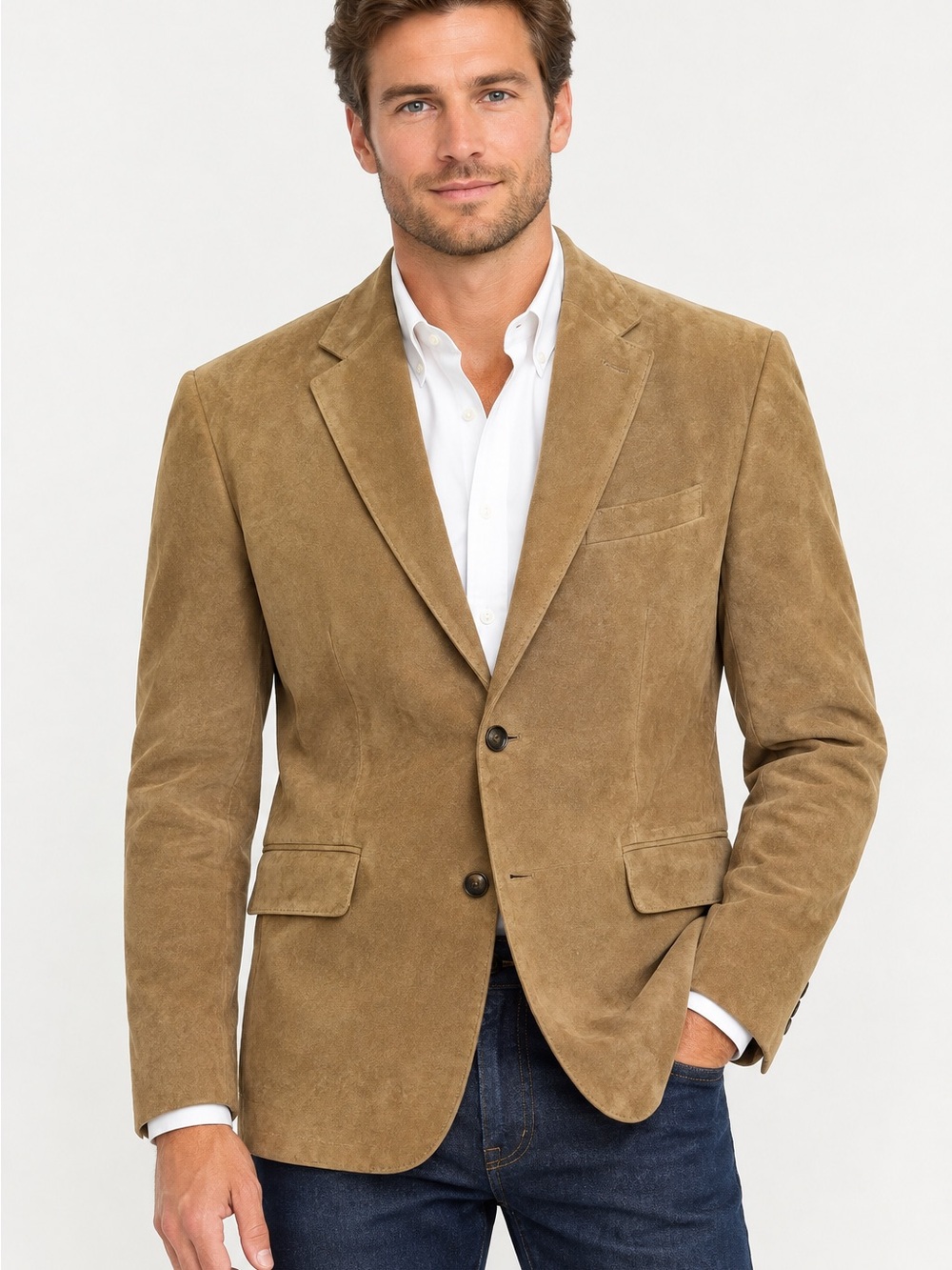 Banana Republic Men’s 100% Genuine Leather Suede Blazer Size 40 R
